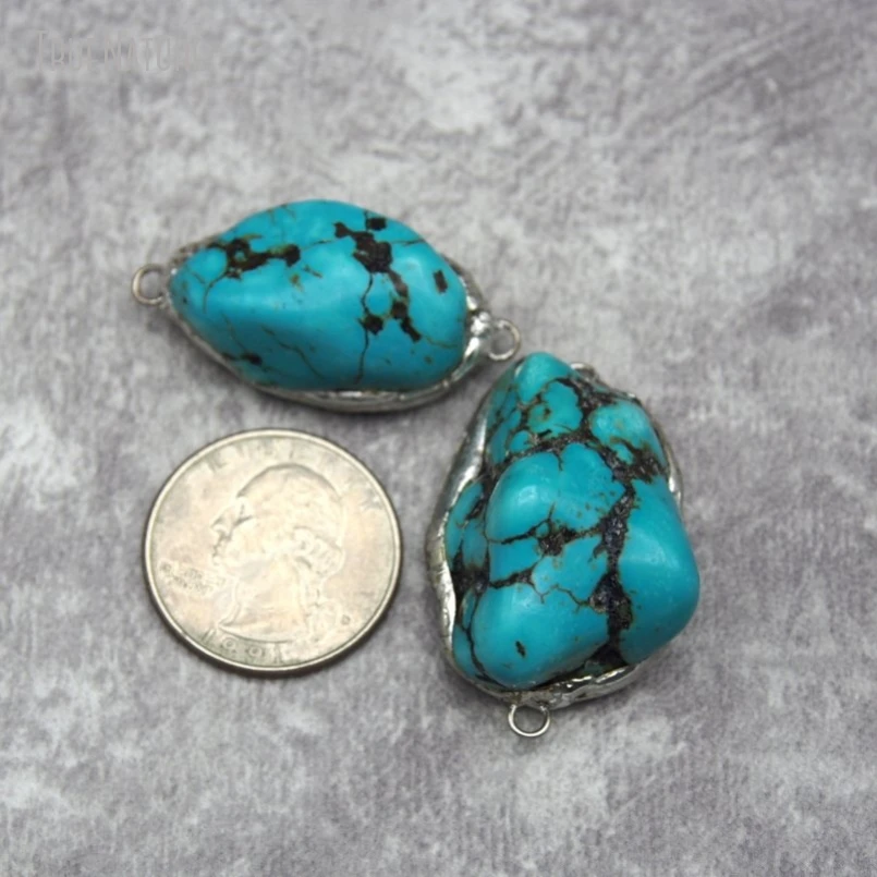 10Pcs Wholesale Blue Tin Howlite Stone Soldered Natural Irregular Surface Free Form Handmade Connector PC28200
10Pcs Wholesale Blue Tin Howlite Stone Soldered Natural Irregular Surface Free Form Handmade Connector PC28200