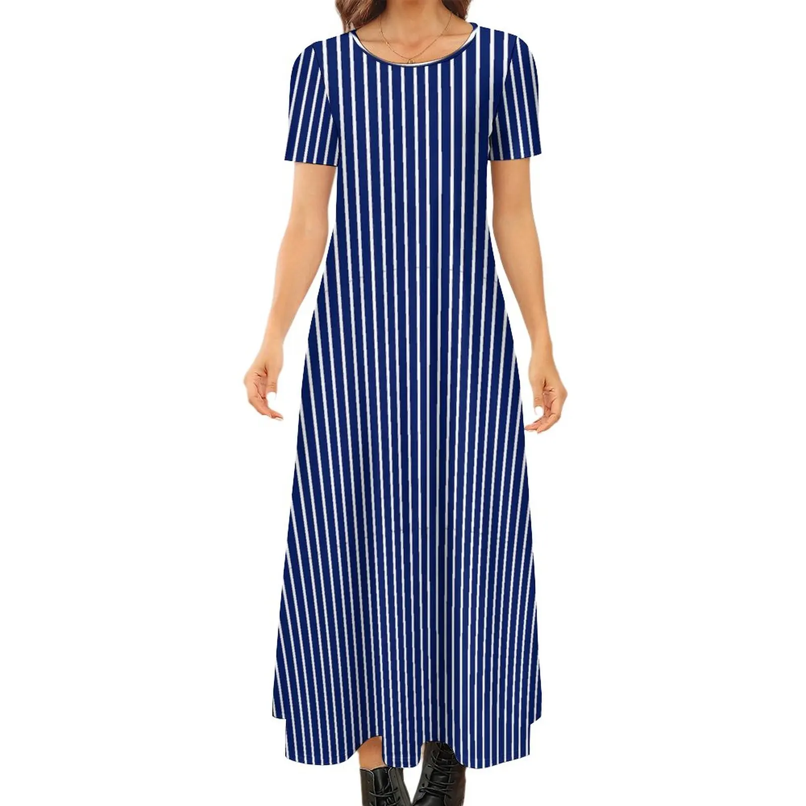 Vintage Striped Dress Blue And White Elegant Maxi Dress Short Sleeve Street Wear Bohemia Long Dresses Graphic Oversized Vestido
Vintage Striped Dress Blue And White Elegant Maxi Dress Short Sleeve Street Wear Bohemia Long Dresses Graphic Oversized Vestido