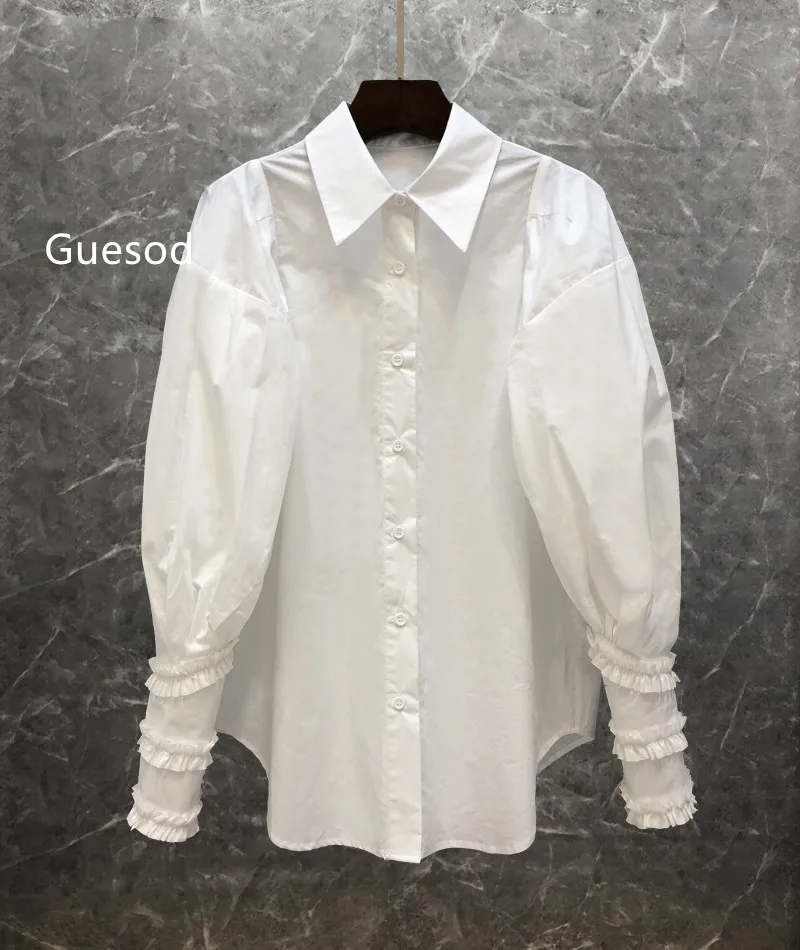 Women Cotton Blouse Top Quality Loose Medium Length Blouse Female 2022 Spring Designer French Royal Lantern Sleeve New Guesod
Women Cotton Blouse Top Quality Loose Medium Length Blouse Female 2022 Spring Designer French Royal Lantern Sleeve New Guesod