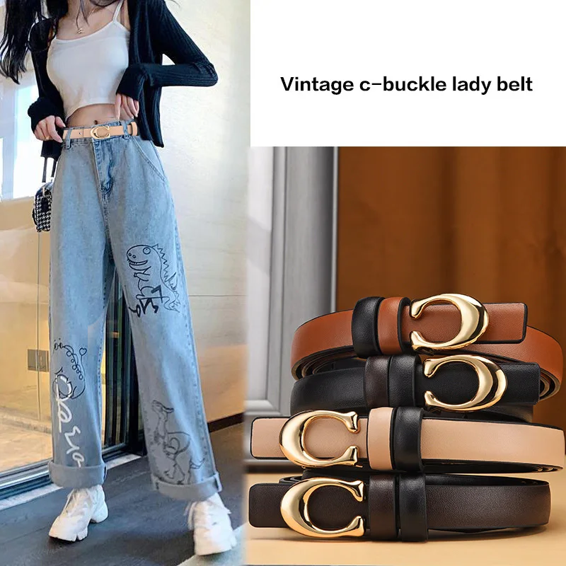 Fashion Chic PU Leather Waistband Golden C-Shaped Metal Buckle Women Belt Thin Belts For Jeans Pants Decorative Girdle Strap
Fashion Chic PU Leather Waistband Golden C-Shaped Metal Buckle Women Belt Thin Belts For Jeans Pants Decorative Girdle Strap