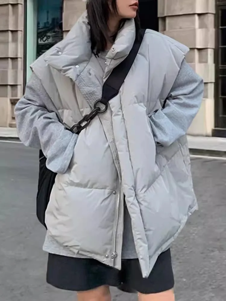 HOUZHOU Solid Color Parkas Vest for Women Fall Winter 2023 New Sleeveless Zipper Down Coats Vintage Casual Thicken Warm Jacket
HOUZHOU Solid Color Parkas Vest for Women Fall Winter 2023 New Sleeveless Zipper Down Coats Vintage Casual Thicken Warm Jacket