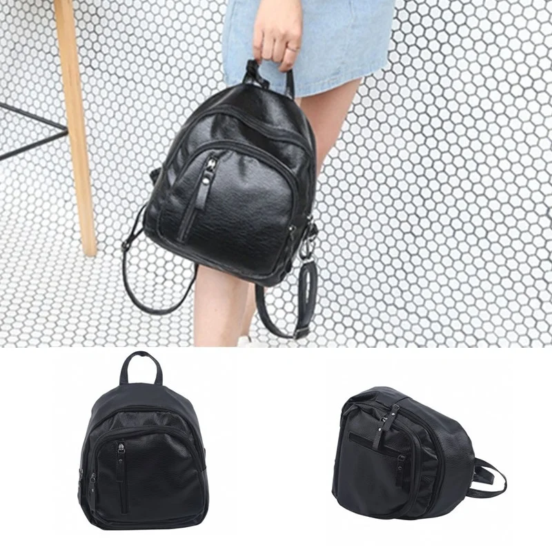 Women's Backpack PU Leather Travel Shoulder Bag Black School Bag Girl Multifunctional Small School Backpack for Women 2022
Women's Backpack PU Leather Travel Shoulder Bag Black School Bag Girl Multifunctional Small School Backpack for Women 2022