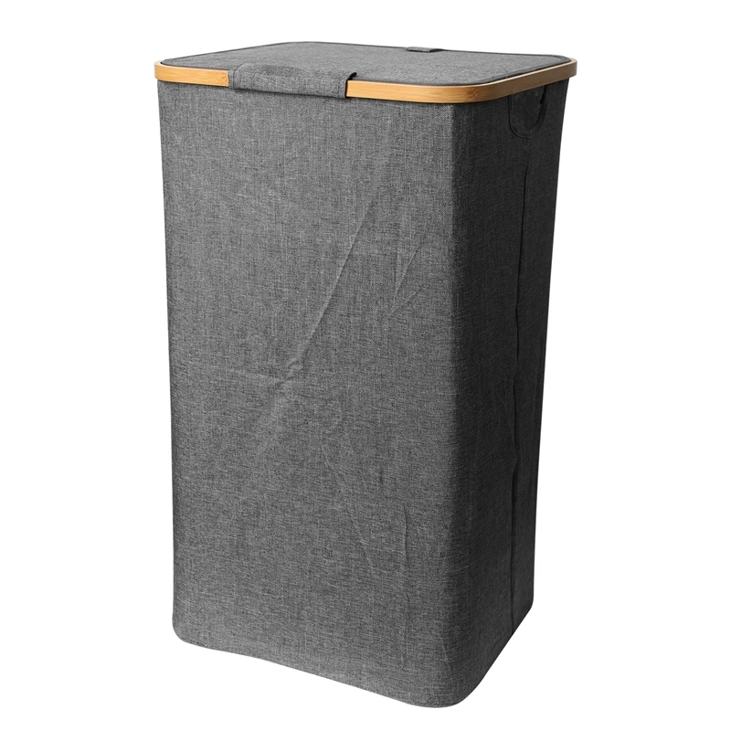 Clothes Hamper With Lid,Bamboo Dirty Laundry Baskets With Handle,Collapsible Laundry Hamper For Clothing Organizing
Clothes Hamper With Lid,Bamboo Dirty Laundry Baskets With Handle,Collapsible Laundry Hamper For Clothing Organizing