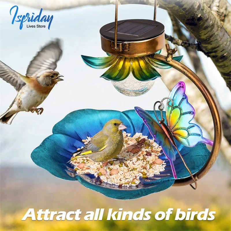 LED Solar Powered Bird Bath For Outside Hanging Wild Bird Feeder Seed Tray Outdoor Birdfeeder Solar Garden Light Decorative
LED Solar Powered Bird Bath For Outside Hanging Wild Bird Feeder Seed Tray Outdoor Birdfeeder Solar Garden Light Decorative