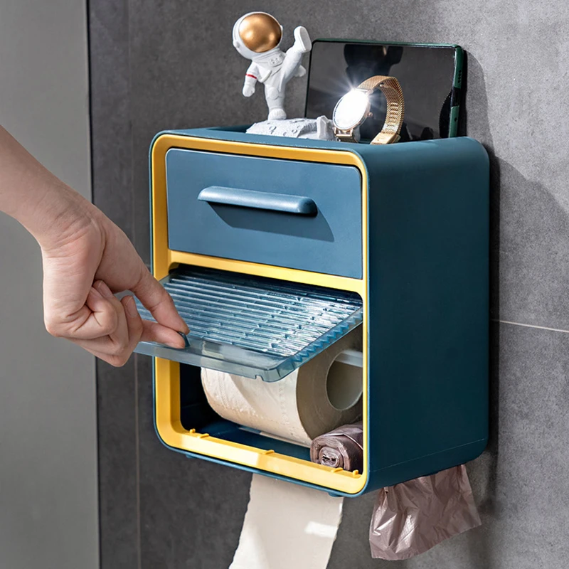 Multifunctional Tissue Storage Box Punch-free Waterproof Toilet Roll Paper Rack Wall-mounted Toilet Paper Drawer Box
Multifunctional Tissue Storage Box Punch-free Waterproof Toilet Roll Paper Rack Wall-mounted Toilet Paper Drawer Box