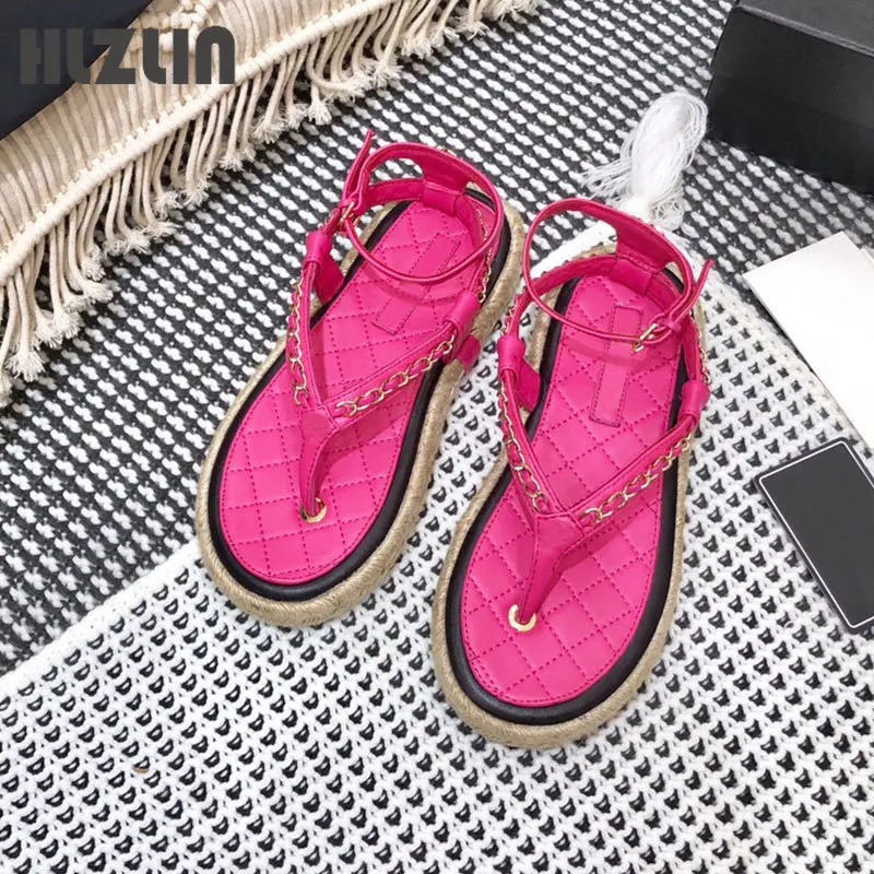 Сандалии пляжные из овечьей кожи, с металлической цепочкой, на плоской толстой подошве, универсальные, карамельные цвета, 2022
Сандалии пляжные из овечьей кожи, с металлической цепочкой, на плоской толстой подошве, универсальные, карамельные цвета, 2022