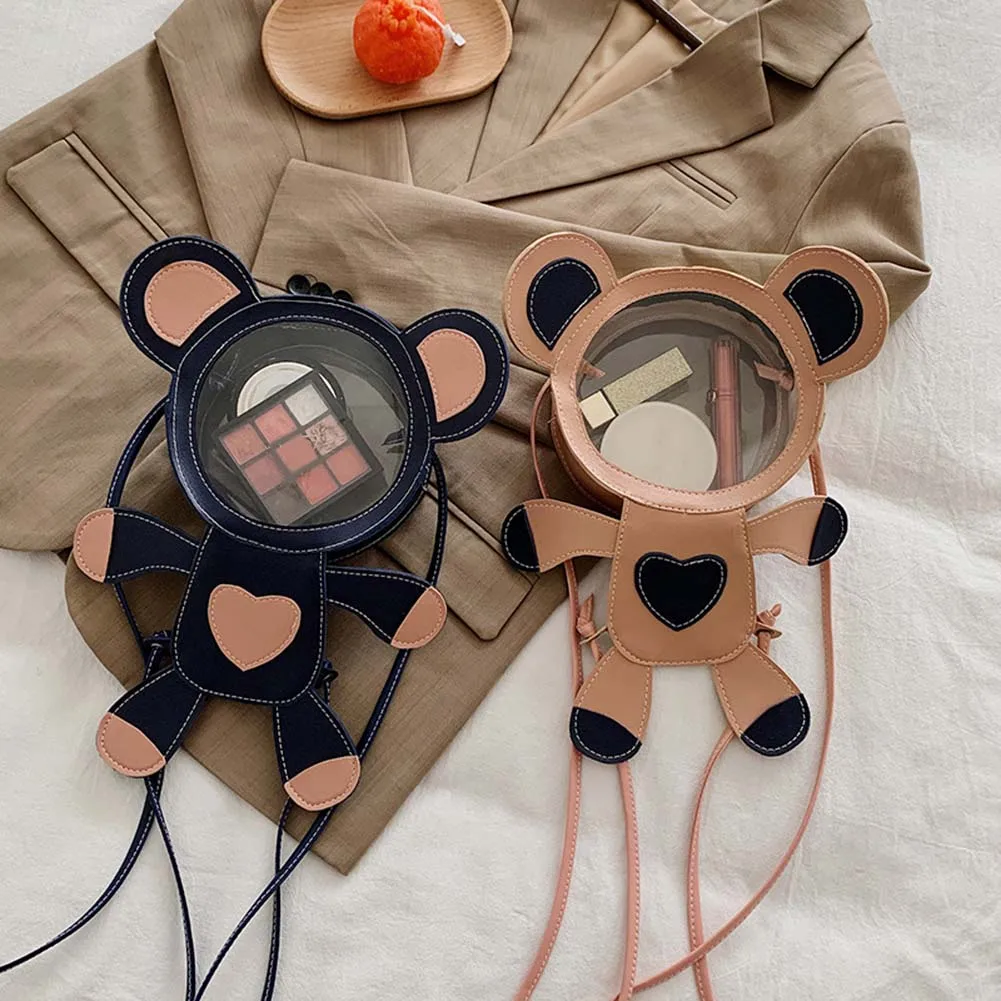 Transparent Cartoon Bear Backpack Women Girl Student Small Shoulder Satchel Bags for Women Outdoor Shopping Traveling
Transparent Cartoon Bear Backpack Women Girl Student Small Shoulder Satchel Bags for Women Outdoor Shopping Traveling