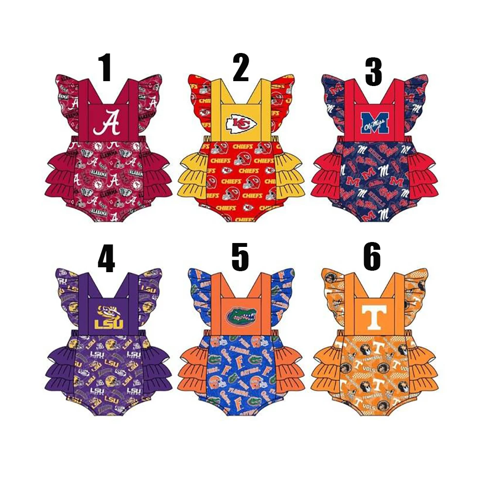 Wholesale Toddler Sport Team Logo Romper Clothes Baseball Summer Baby Romper 
Wholesale Toddler Sport Team Logo Romper Clothes Baseball Summer Baby Romper