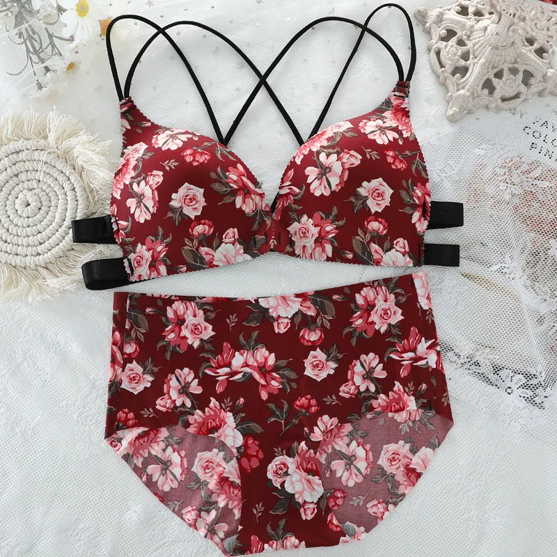 Front button bra sexy beauty back bralette panty suit without steel ring seamless lingerie small chest underwear sets women 
Front button bra sexy beauty back bralette panty suit without steel ring seamless lingerie small chest underwear sets women