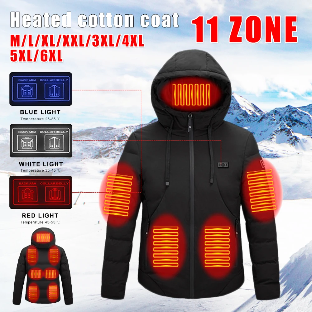 11 Heating Zones Electric Heated Jacket Dual Control Thick Warm Clothes Jacket With Three-Speed Winter Thermal Coat Unisex
11 Heating Zones Electric Heated Jacket Dual Control Thick Warm Clothes Jacket With Three-Speed Winter Thermal Coat Unisex