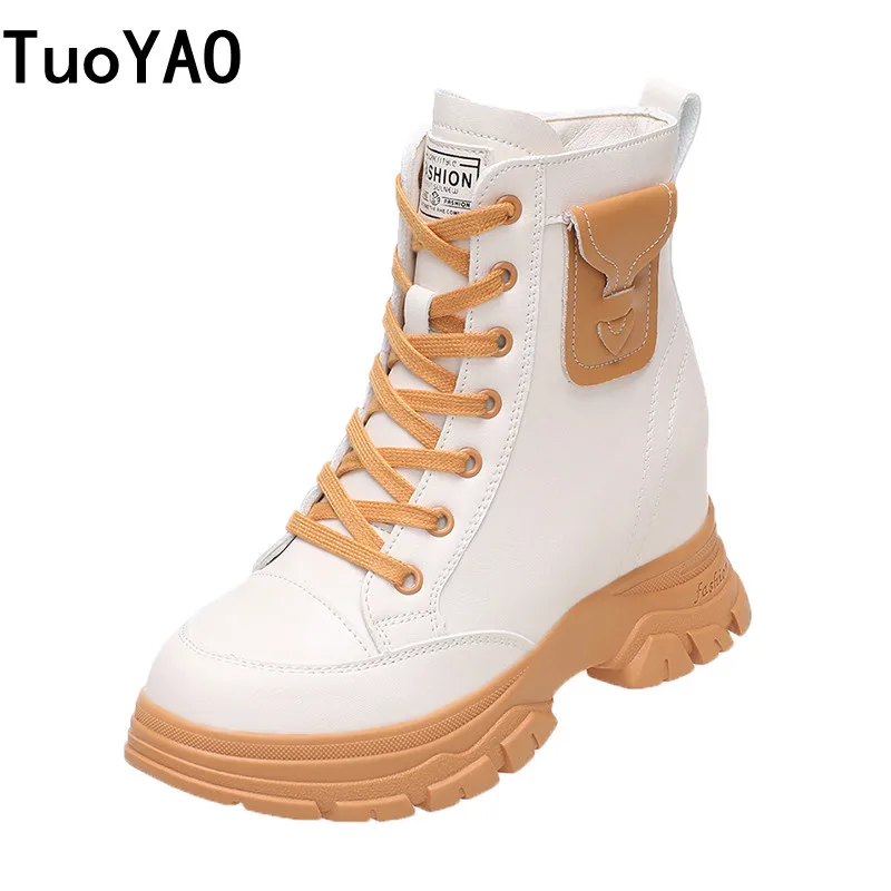 Women Leather Ankle Boots New Autumn Winter Ladies Thick Sole Sneakers High Platform Punk Motorcycle Boots Female Botas De Mujer
Women Leather Ankle Boots New Autumn Winter Ladies Thick Sole Sneakers High Platform Punk Motorcycle Boots Female Botas De Mujer