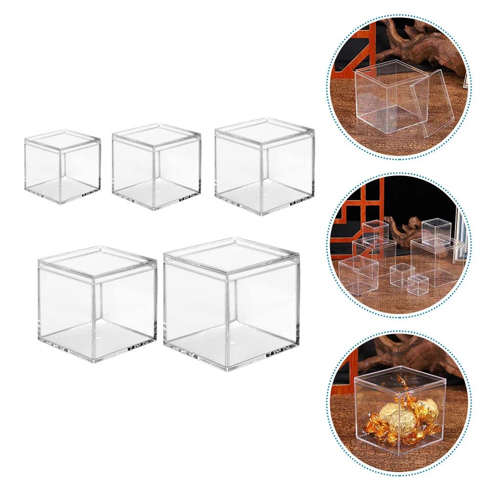 Box Acrylic Boxes Clearcandy Lid Displaycontainers Transparentsquare Storage Cake Gift Cube Wedding Packing Favor Mini Jewelry
Box Acrylic Boxes Clearcandy Lid Displaycontainers Transparentsquare Storage Cake Gift Cube Wedding Packing Favor Mini Jewelry