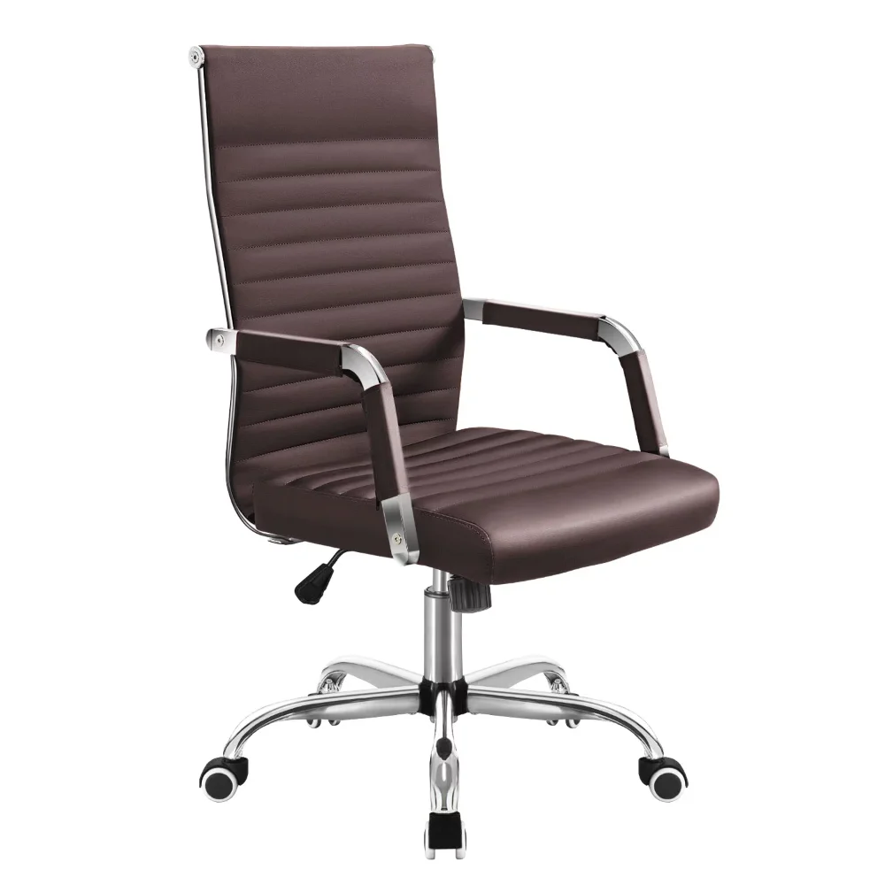 

Офисный стол из искусственной кожи со средней спинкой, офисный стул для руководителей и конференций с подлокотниками, 19,70X18,10X45,60 дюймов