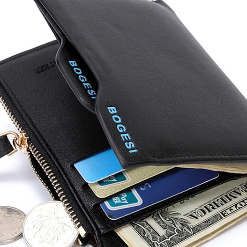 Мужской кожаный кошелек на молнии, со съемными отделениями для монет
Мужской кожаный кошелек на молнии, со съемными отделениями для монет