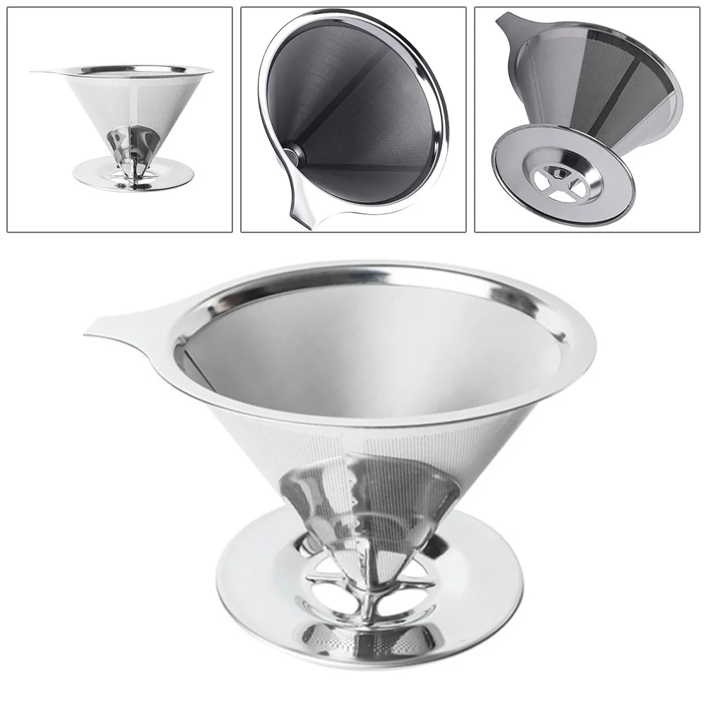 Reusable Coffee Tea Cup Drip Filter Mesh Holder Stainless Steel Pour Over Funnel Removable Dripper Cup Stand And Brush For Cafe
Reusable Coffee Tea Cup Drip Filter Mesh Holder Stainless Steel Pour Over Funnel Removable Dripper Cup Stand And Brush For Cafe