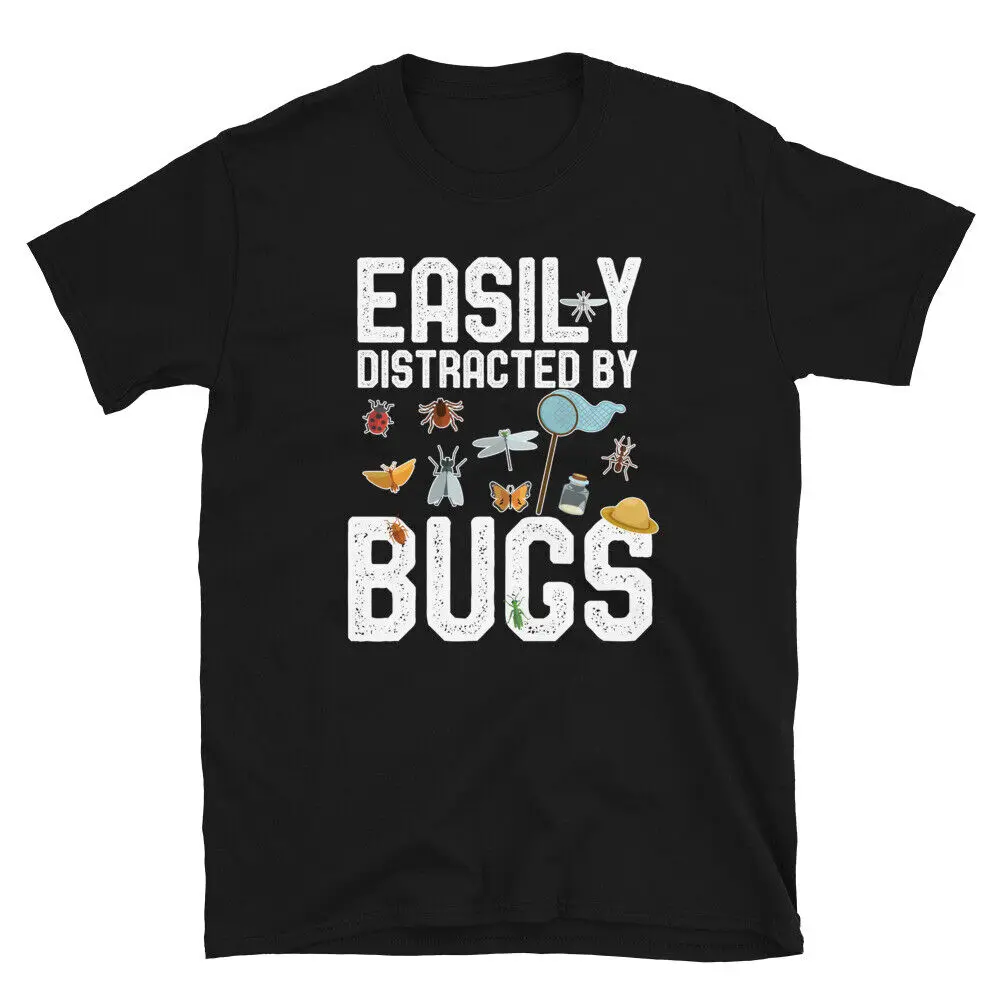 Милая и забавная Подарочная футболка Entomology легко отвлекается от насекомых