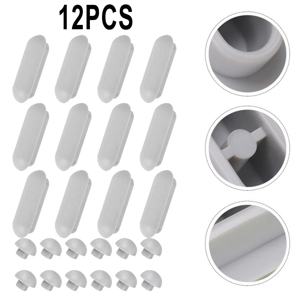 

12pcs Toilet Seat Shock-Proof Buffers Bumpers Replacement Pads Accessories Parts Rubber Pad Cover Bumper Shock Bathroom Fixtures