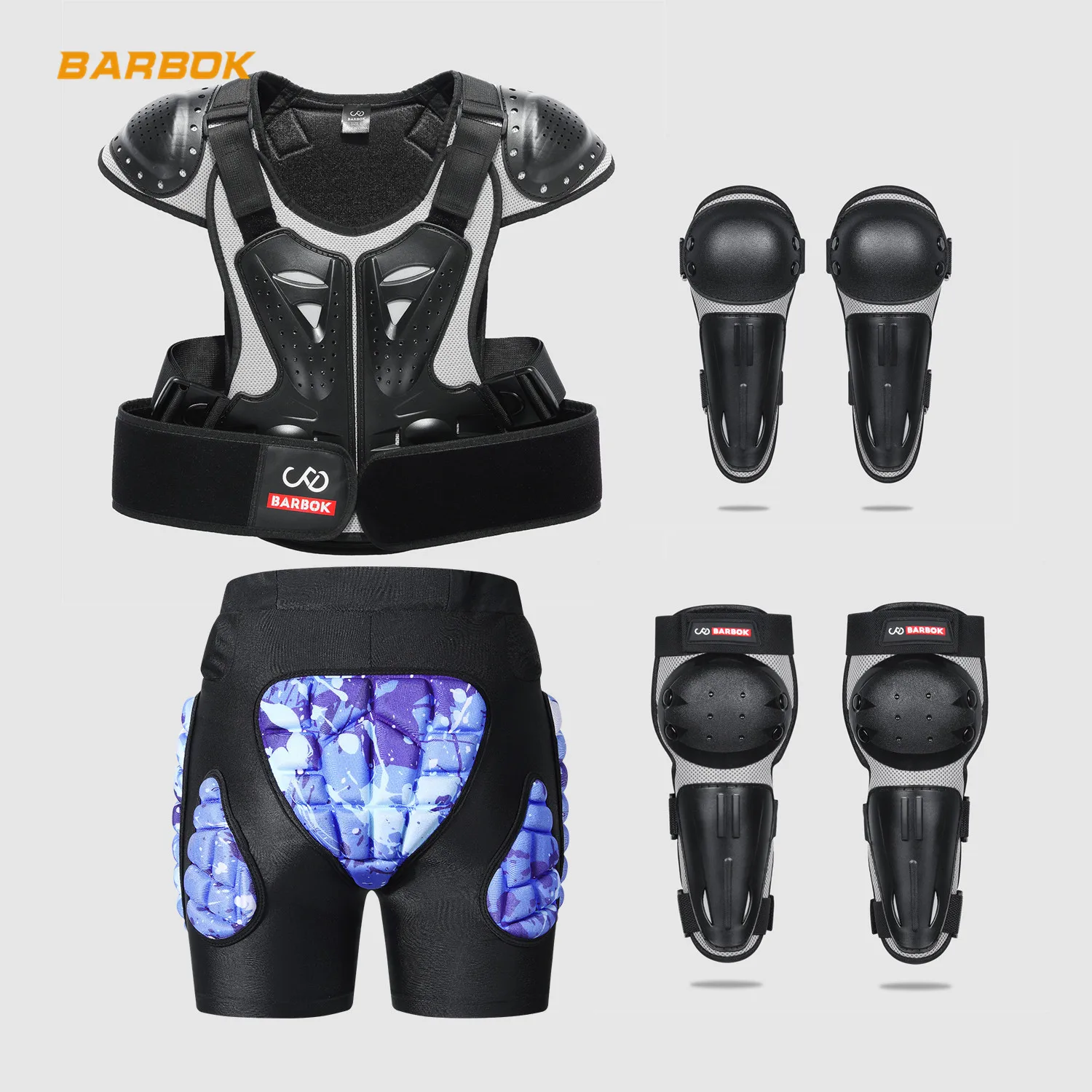 BARBOK Boys Girls Youth Child Kids Body Protection Motocross Armor Vest Suits Skiing Skating Elbow Knee Care Armor
BARBOK Boys Girls Youth Child Kids Body Protection Motocross Armor Vest Suits Skiing Skating Elbow Knee Care Armor