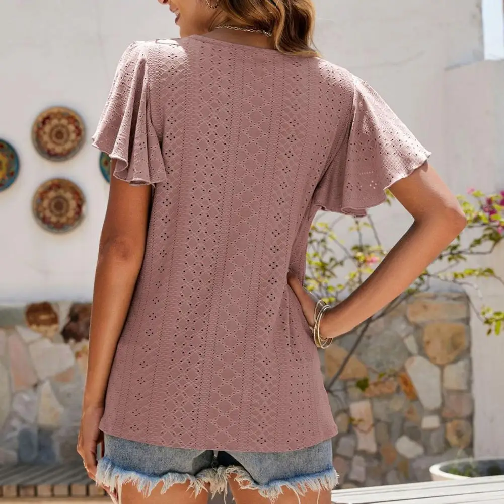 Skin-touch Shrink Resistant Casual Loose Ruffle Sleeve Tee Top Female Clothing
Skin-touch Shrink Resistant Casual Loose Ruffle Sleeve Tee Top Female Clothing