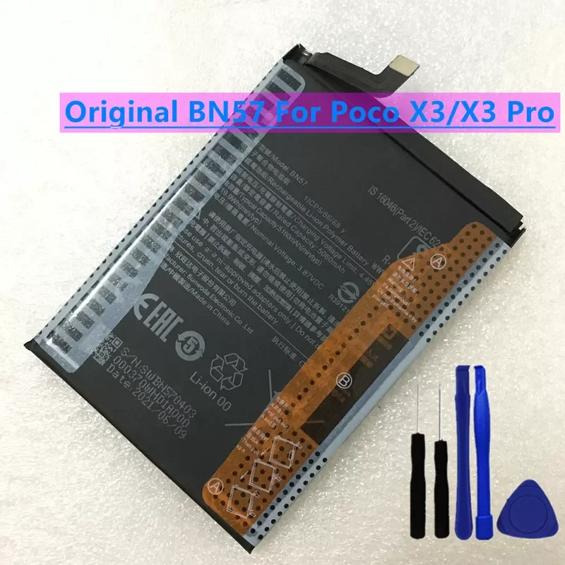New High Qulity BN57 BN61 Battery For Xiaomi Pocophone X3 Pro X3 NFC Replacement Batteries Bateria + Tools
New High Qulity BN57 BN61 Battery For Xiaomi Pocophone X3 Pro X3 NFC Replacement Batteries Bateria + Tools
