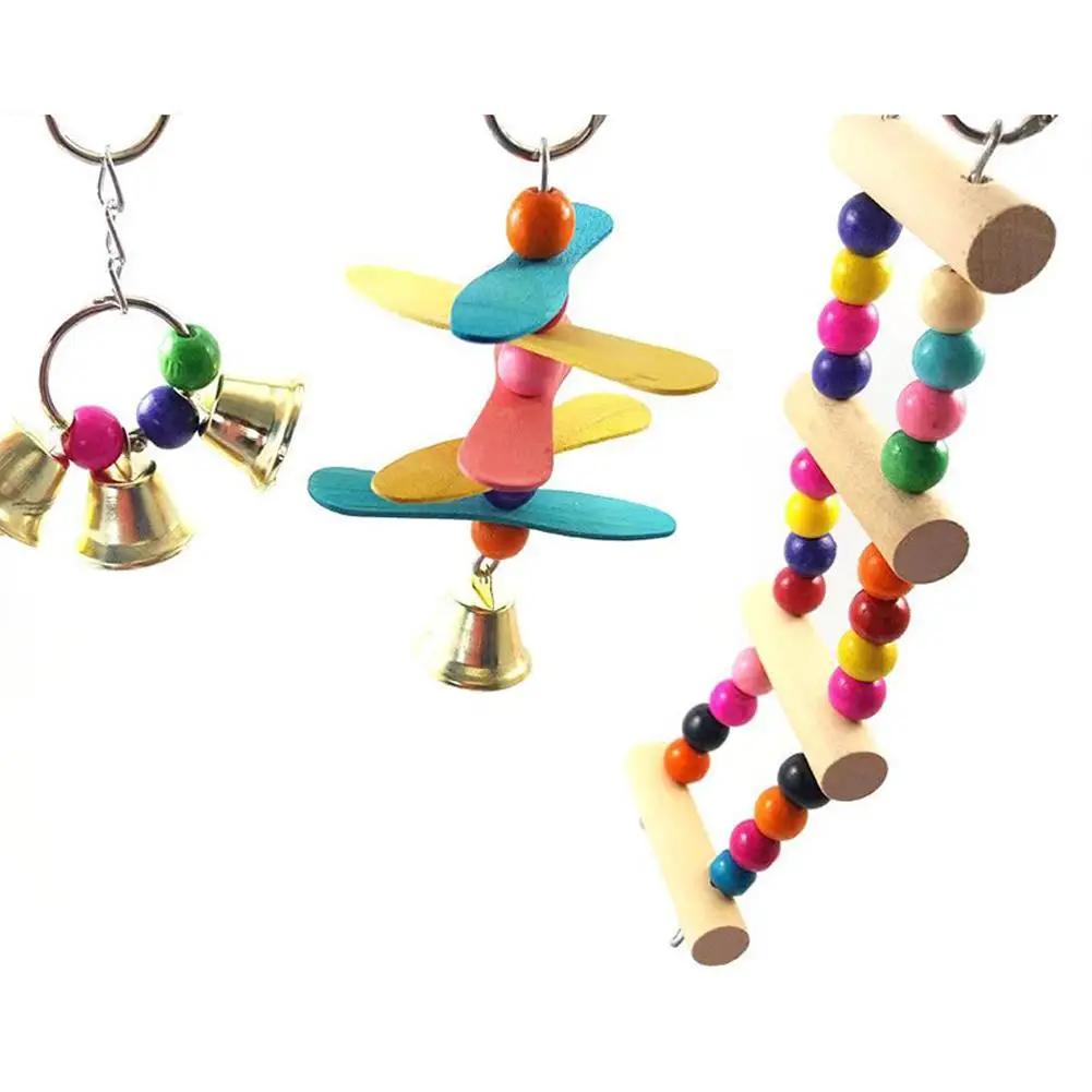 Wooden Bird Swings Ladders Toys Pet Chewing Climbing Hanging Toy For Parakeets Cockatiels Lovebirds (random Color) 
Wooden Bird Swings Ladders Toys Pet Chewing Climbing Hanging Toy For Parakeets Cockatiels Lovebirds (random Color)