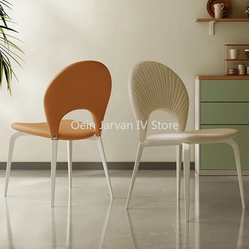 

Современные минималистичные обеденные стулья, креативный дизайн, скандинавские искусственные спинки, серебристые домашние предметы WZ50DC