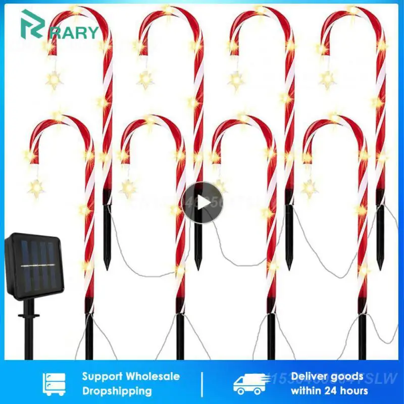 LED Solar Light String Christmas Candy Cane Lights Outdoor Decoration Warm Garden Ground Plug Crutch Lamp New Year Xmas
LED Solar Light String Christmas Candy Cane Lights Outdoor Decoration Warm Garden Ground Plug Crutch Lamp New Year Xmas