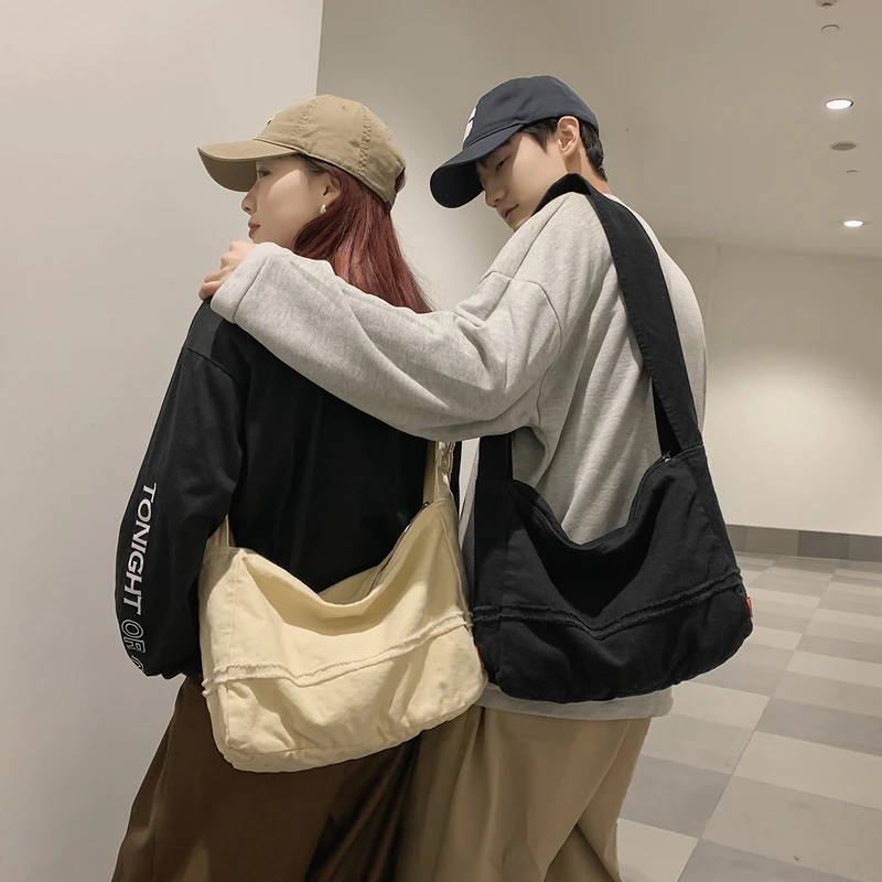 Fashion Women's Messenger Bag Large Capacity Shopping Bag Unisex Canvas Student Shoulder Bag Solid Color Handbag Ladies
Fashion Women's Messenger Bag Large Capacity Shopping Bag Unisex Canvas Student Shoulder Bag Solid Color Handbag Ladies