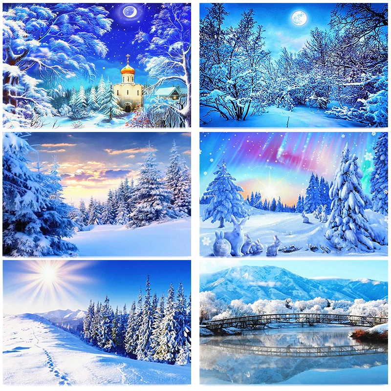 OLOEY Diamond Embroidery Tree Cross Stitch Snow Diamod Painting Winter Picture Of Rhinestones Landscape Mosaic Kits Wall Art
OLOEY Diamond Embroidery Tree Cross Stitch Snow Diamod Painting Winter Picture Of Rhinestones Landscape Mosaic Kits Wall Art