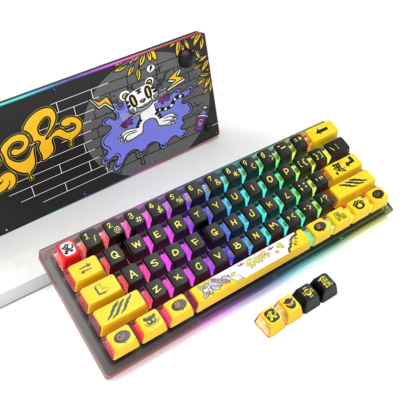 K61 60% Tiger Theme Mechanical Keyboard Crystal Wire Gamer Keyboard 2.4G RGB Backlit Hot Swap Gateron Switch for Gaming Pc Desk
K61 60% Tiger Theme Mechanical Keyboard Crystal Wire Gamer Keyboard 2.4G RGB Backlit Hot Swap Gateron Switch for Gaming Pc Desk