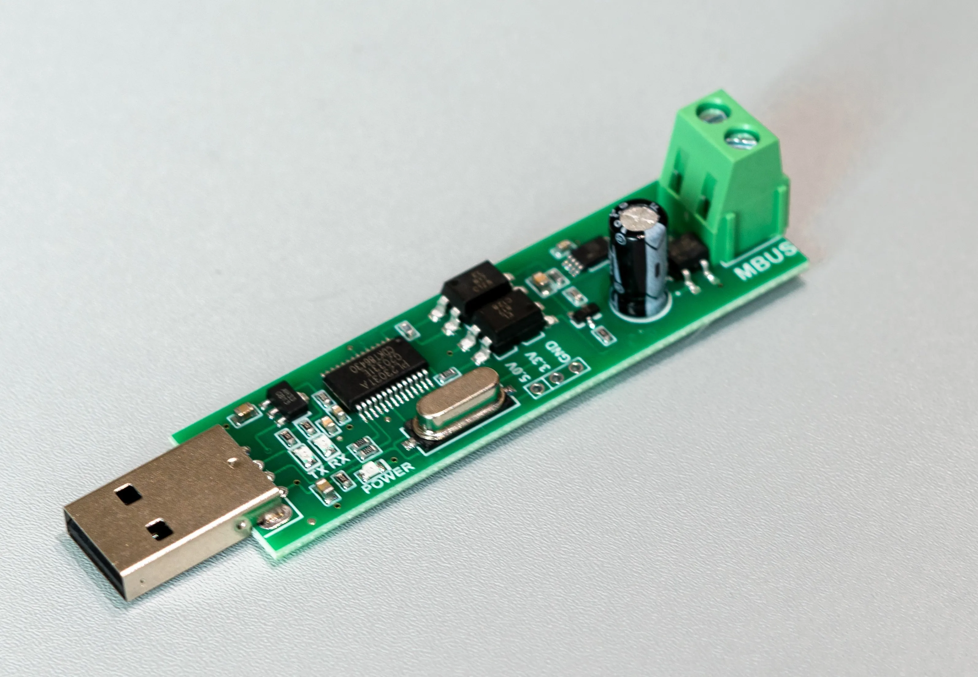 USB to MBUS Slave Module MBUS Master-slave Communication Debugging Bus Monitoring, No Spontaneous Sending or Receiving.
USB to MBUS Slave Module MBUS Master-slave Communication Debugging Bus Monitoring, No Spontaneous Sending or Receiving.