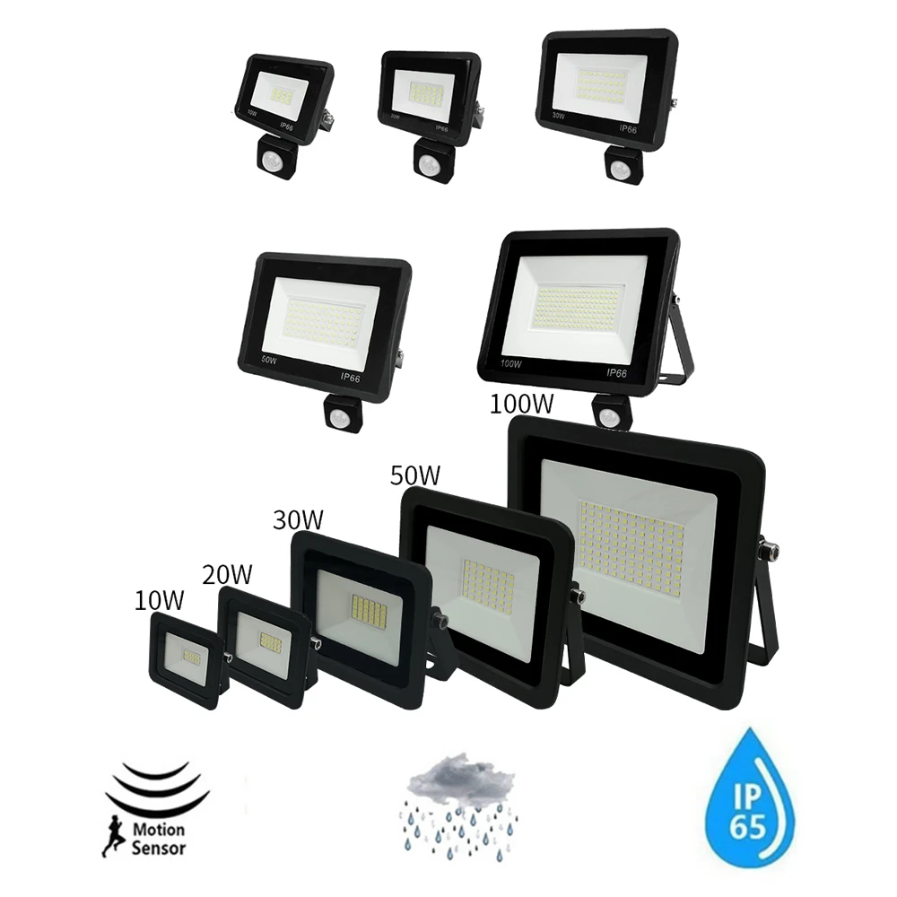 

FloodLight Spotlight Exterior Street wall reflector LED Lamp PIR Motion Sensor Light Waterproof Energy Saving Garden Yard Securi