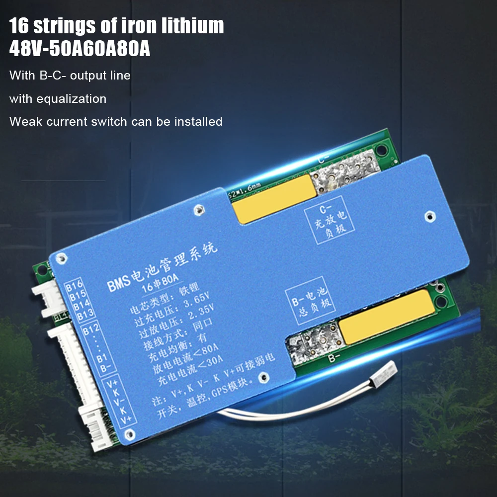 Комплект литиевых аккумуляторов BMS 16S 60 в 80 А 60 А 50 А, балансировочная плата NTC с температурной защитой для электромобиля
Комплект литиевых аккумуляторов BMS 16S 60 в 80 А 60 А 50 А, балансировочная плата NTC с температурной защитой для электромобиля