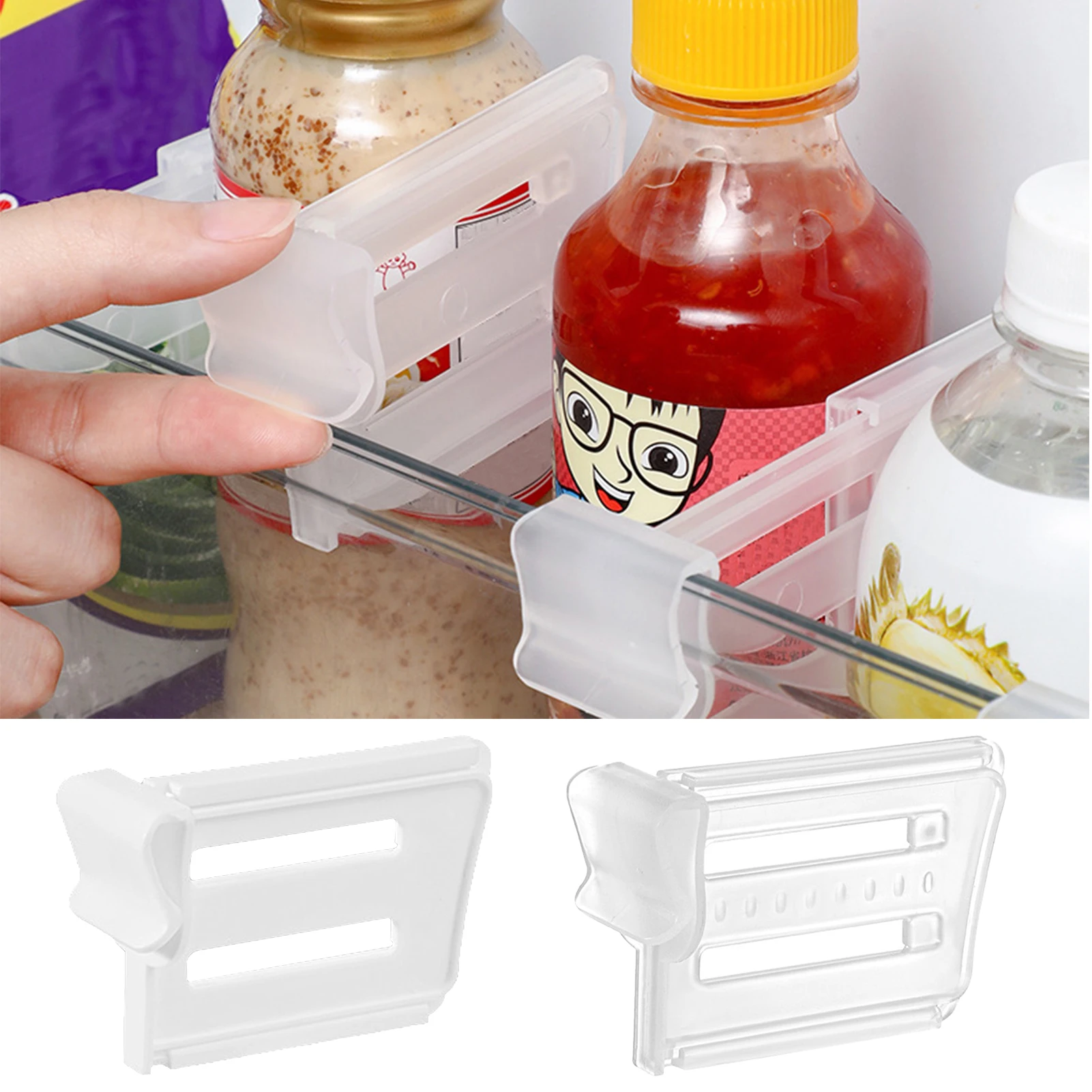 4 PCS Refrigerator Divider Clip Adjustable Separator Storage Divider Easy to Install Compartment Folder Divider Baffle SEC88
4 PCS Refrigerator Divider Clip Adjustable Separator Storage Divider Easy to Install Compartment Folder Divider Baffle SEC88