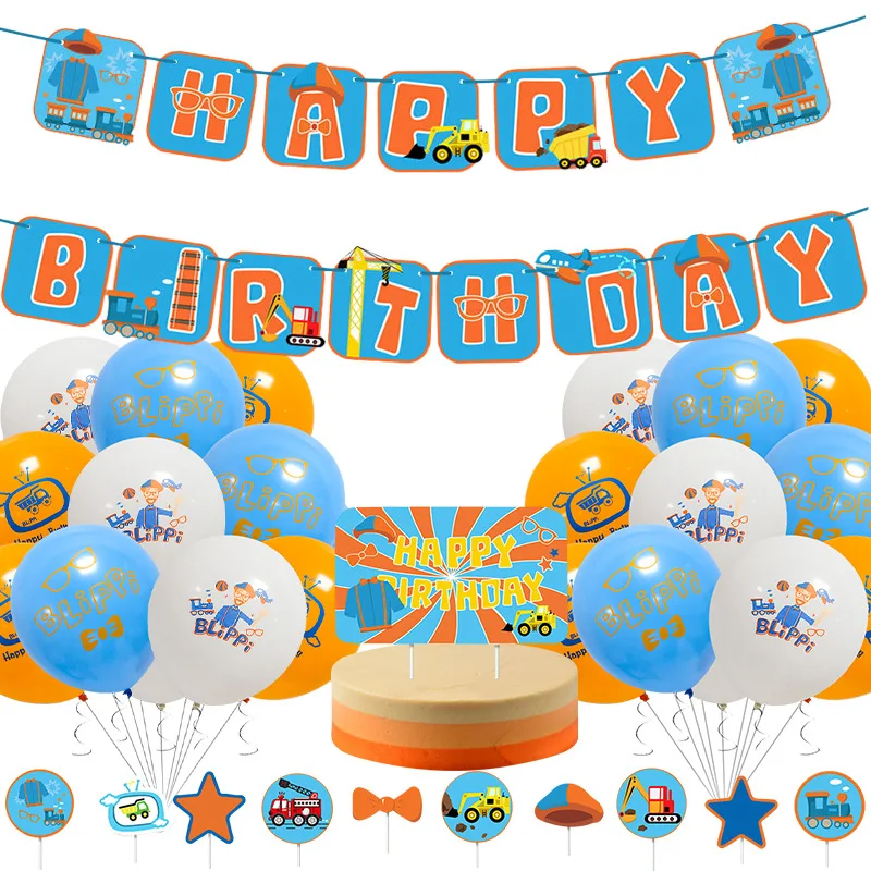 SURSURPIRSE Construction Theme Orange Blue Printed Latex Balloons Set Banner Cake Toppers for Kids Birthday Baby Shower Supplies
SURSURPIRSE Construction Theme Orange Blue Printed Latex Balloons Set Banner Cake Toppers for Kids Birthday Baby Shower Supplies