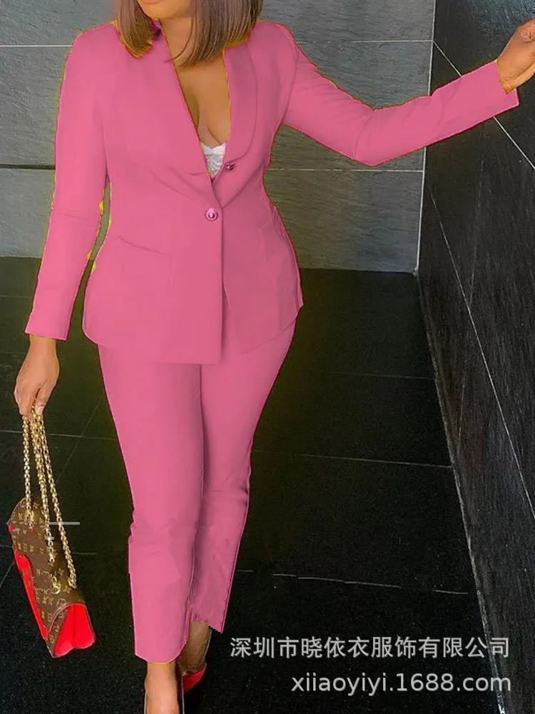 2022 Elegant Women Blazer Sets Buttons Pant Suits Fashion Party Office Business Outfits
2022 Elegant Women Blazer Sets Buttons Pant Suits Fashion Party Office Business Outfits
