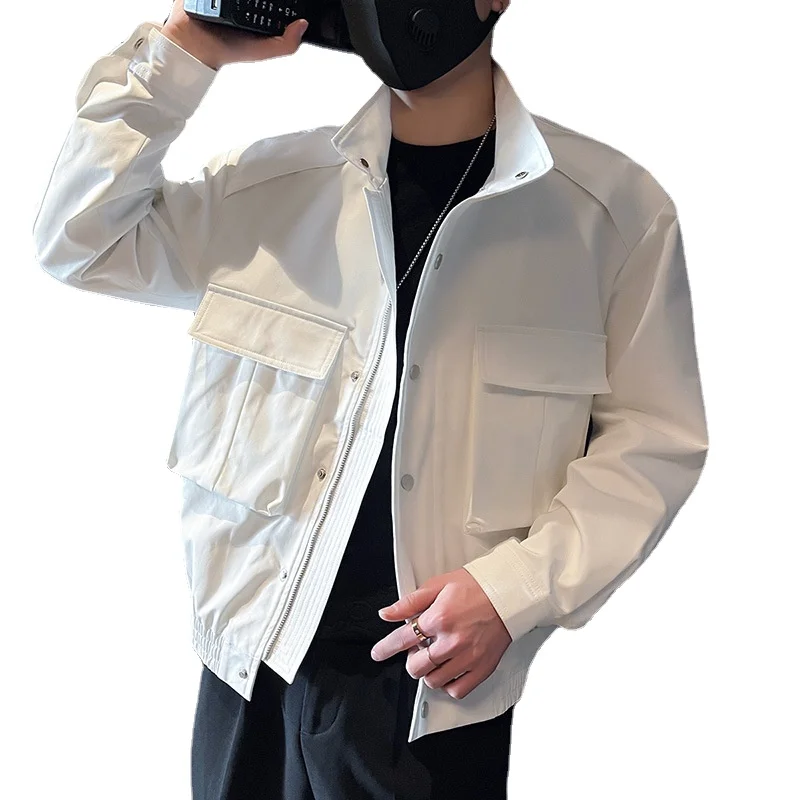 Spring and Autumn New Men's Casual Jacket Fashion Trend Work Dress Coat Solid Color Cardigan Zipper Long Sleeve Motorcycle Top
Spring and Autumn New Men's Casual Jacket Fashion Trend Work Dress Coat Solid Color Cardigan Zipper Long Sleeve Motorcycle Top