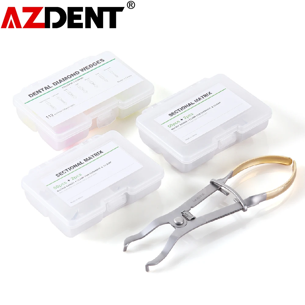 Dental Sectional Contoured Metal Matrice Matrix Refill Kit Resin Clamping Ring Dental Forceps Diamond Wedge Autoclavable 
Dental Sectional Contoured Metal Matrice Matrix Refill Kit Resin Clamping Ring Dental Forceps Diamond Wedge Autoclavable