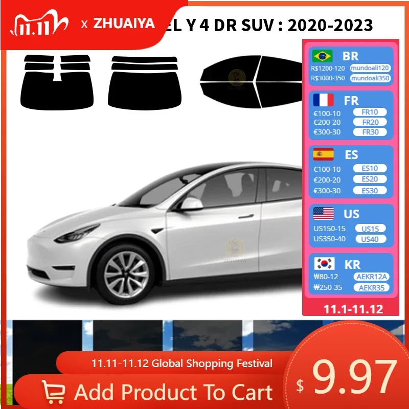 Нанокерамическая Автомобильная УФ-пленка Precut для окон, автомобильная пленка для окон TESLA MODEL Y 4 DR SUV 2020-2023
Нанокерамическая Автомобильная УФ-пленка Precut для окон, автомобильная пленка для окон TESLA MODEL Y 4 DR SUV 2020-2023