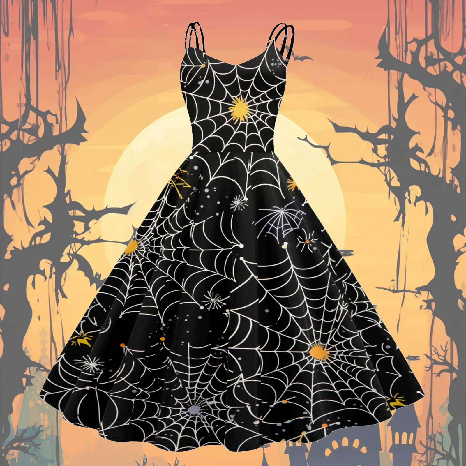 Модные женские платья с принтом на Хэллоуин без рукавов в стиле 1920-х годов, вечернее женское платье для выпускного вечера, длинные летние платья для женщин 
Модные женские платья с принтом на Хэллоуин без рукавов в стиле 1920-х годов, вечернее женское платье для выпускного вечера, длинные летние платья для женщин