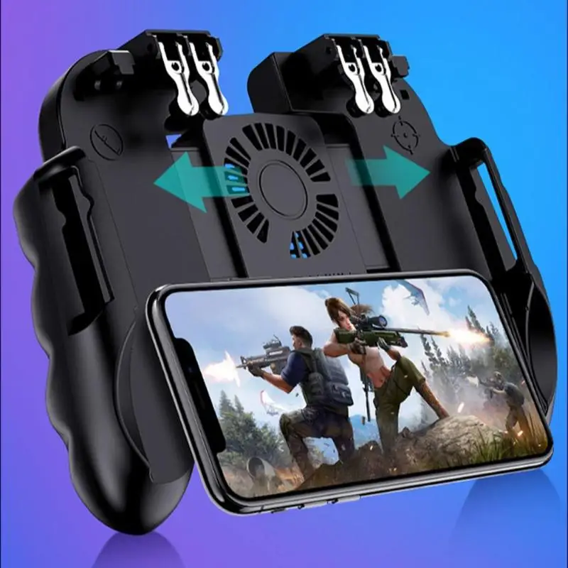 Игровой контроллер для PUBG на палец, геймпад, триггер для стрельбы, свободный огонь, охлаждающий вентилятор, геймпад, джойстик для IOS, Android
Игровой контроллер для PUBG на палец, геймпад, триггер для стрельбы, свободный огонь, охлаждающий вентилятор, геймпад, джойстик для IOS, Android