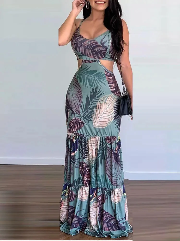 Shein Romwe Women's Summer Sundresses 2022 Tropical Print Cutout Waist Cami Dress Vestidos Casual Maxi Boho Dress Free Shipping
Shein Romwe Women's Summer Sundresses 2022 Tropical Print Cutout Waist Cami Dress Vestidos Casual Maxi Boho Dress Free Shipping