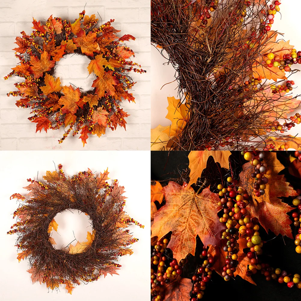 Realistic Brand New Fall Maple Wreath Floral Décor Home Party 1pcs 45cm Autumn Wreath Christmas Decoration Foam
Realistic Brand New Fall Maple Wreath Floral Décor Home Party 1pcs 45cm Autumn Wreath Christmas Decoration Foam
