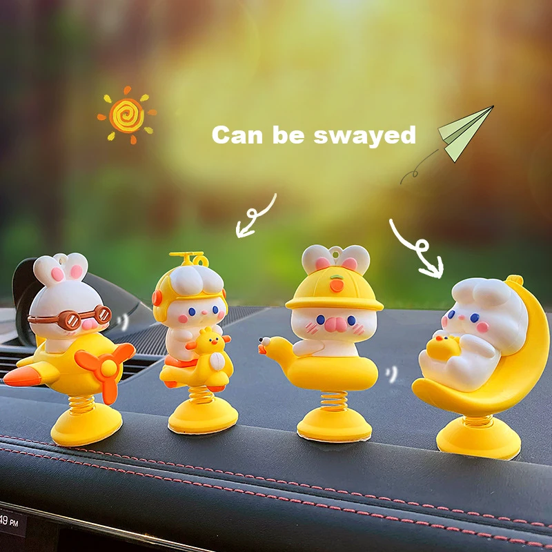 1 Pcs Cartoon Kawaii Rabbit Bobble Head Doll Creative Trendy Car Ornament Spring Bobble Head Doll Desktop Ornament Toys
1 Pcs Cartoon Kawaii Rabbit Bobble Head Doll Creative Trendy Car Ornament Spring Bobble Head Doll Desktop Ornament Toys