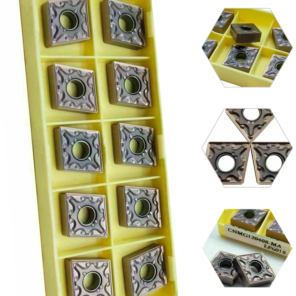 For Stainless Steel/cast Iron Turning Inserts Carbide Tool DIY Working 10 Pcs CNC CNMG120408-MA LF6018 CNMG432
For Stainless Steel/cast Iron Turning Inserts Carbide Tool DIY Working 10 Pcs CNC CNMG120408-MA LF6018 CNMG432