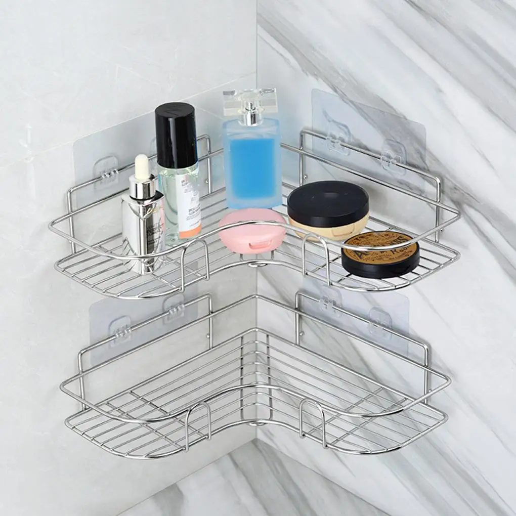 Stainless Steel Shower Corner Adhesive Shelf Bathroom Organizer Accessories Holder Non-Drilling Wall Mount Shampoo Cosmetic Rack 
Stainless Steel Shower Corner Adhesive Shelf Bathroom Organizer Accessories Holder Non-Drilling Wall Mount Shampoo Cosmetic Rack