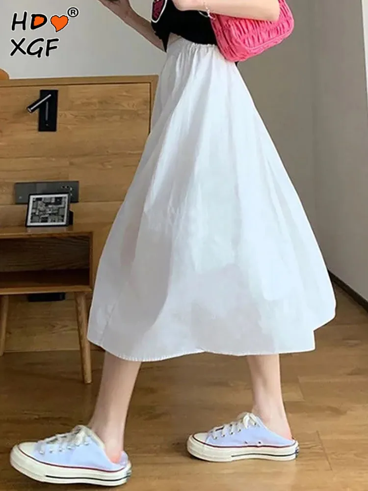 Женская юбка-зонтик средней длины, однотонная простая универсальная трапециевидная юбка с высокой талией и складками в Корейском стиле, большие размеры 5xl, на лето
Женская юбка-зонтик средней длины, однотонная простая универсальная трапециевидная юбка с высокой талией и складками в Корейском стиле, большие размеры 5xl, на лето