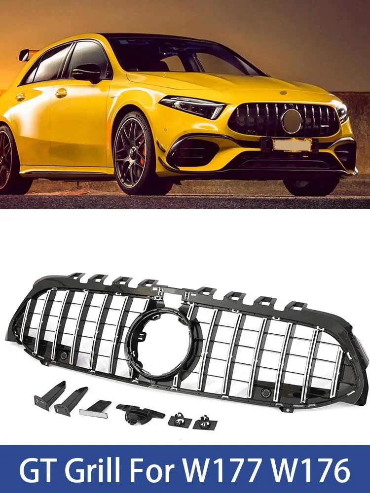 Автомобильный передний бампер A35 A45, Алмазная решетка GTR panamerica для Mercedes Benz A Class W177, аксессуары, гриль 2018 2019 2020
Автомобильный передний бампер A35 A45, Алмазная решетка GTR panamerica для Mercedes Benz A Class W177, аксессуары, гриль 2018 2019 2020