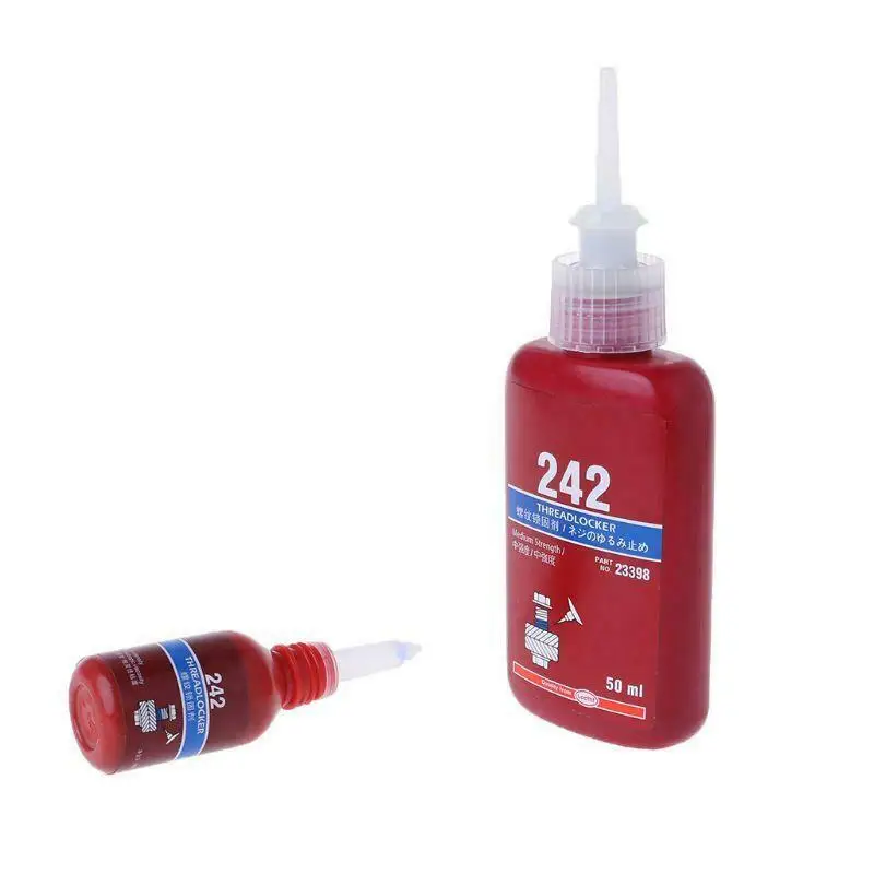 10ml/50ml 150℃ 242 Thread Seal Lock Glue Screw Blue Anaerobic Adhesive Hot Screw locking Agent for Metal Thread
10ml/50ml 150℃ 242 Thread Seal Lock Glue Screw Blue Anaerobic Adhesive Hot Screw locking Agent for Metal Thread