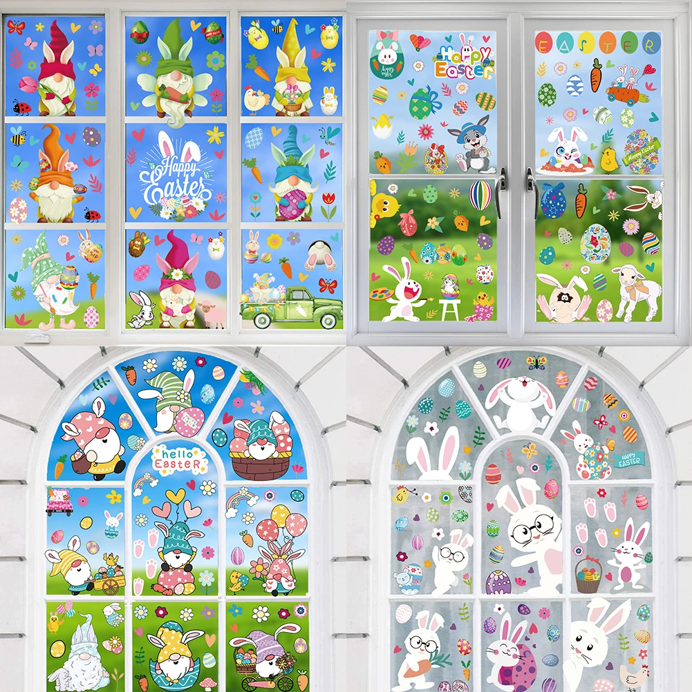 9Pcs Easter Window Stickers Cute Eggs/Bunny/Carrot/Gnome Window Door Clings Decals for Home Decoration Party Supplies
9Pcs Easter Window Stickers Cute Eggs/Bunny/Carrot/Gnome Window Door Clings Decals for Home Decoration Party Supplies